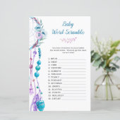 Boho Dreamweaver Baby shower Word Scramble (Staand voorkant)