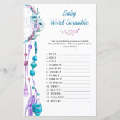 Boho Dreamweaver Baby shower Word Scramble (Voorkant)