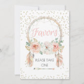 Boho Dreamweaver Favor Sign 5x7" Kaart (Voorkant)
