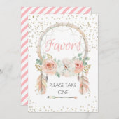 Boho Dreamweaver Favor Sign 5x7" Kaart (Voorkant / Achterkant)