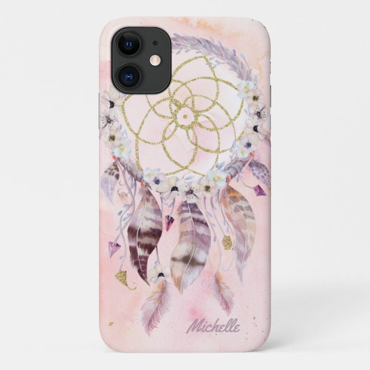 Boho Dreamweaver met naam Case-Mate iPhone Case (Achterkant)