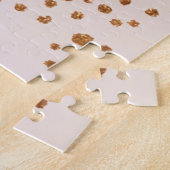 Boho Dreamweaver Pink Gold Floral Waterverf Legpuzzel (Zijkant)