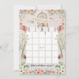 Boho Dreamweaver Rustic Baby shower Bingo Game