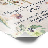 Boho Dreamweaver Rustic Baby shower Time Capsule Foto Afdruk (Hoek)