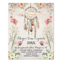 Boho Dreamweaver Rustic Baby shower Time Capsule