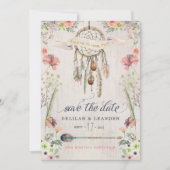Boho Dreamweaver Save the Date Cards No Photo (Voorkant)
