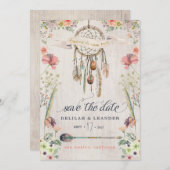 Boho Dreamweaver Save the Date Cards No Photo (Voorkant / Achterkant)