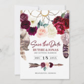 Boho Dreamweaver Save the Date Wedding Invitation Kaart (Voorkant)