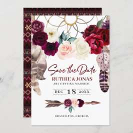 Boho Dreamweaver Save the Date Wedding Invitation Kaart
