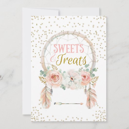 Boho Dreamweaver Sweets behandelt Sign 5x7" Kaart (Voorkant)