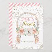 Boho Dreamweaver Sweets behandelt Sign 5x7" Kaart (Voorkant / Achterkant)