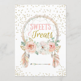 Boho Dreamweaver Sweets behandelt Sign 5x7" Kaart
