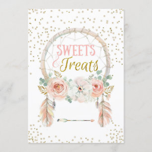 Boho Dreamweaver Sweets behandelt Sign 5x7" Kaart