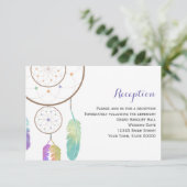 Boho Dreamweaver Wedcatcher Weddenschap-kaart Informatiekaartje (Staand voorkant)