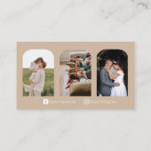 Boho drie fotograaf Visitekaartje (Achterkant)