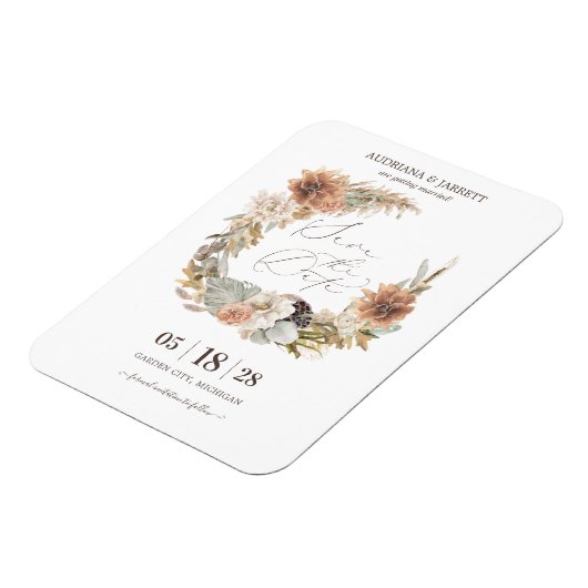 Boho Dried Floral Pampas Grass Herfst herfst Magneet (Linkerzijde)