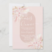 Boho Dried Floral Quinceanera Kaart (Voorkant)