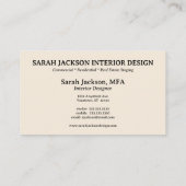 Boho Dried Flower and Grass Interieurontwerp Visitekaartje (Achterkant)