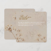 Boho Dried Flower Baby Shower Card Bedankkaart (Voorkant / Achterkant)