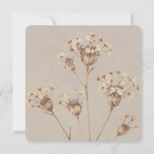 Boho Dried Flower Baby Shower Card Bedankkaart (Achterkant)