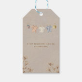 Boho Dried Flower Baby Shower Invitation Cadeaulabel (Voorkant)