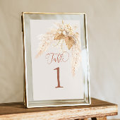 Boho Dried Flowers and Pampas Grass Table Kaart