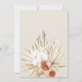 Boho Dried Flowers Ramadan Iftar Dinner Invitation Kaart (Achterkant)