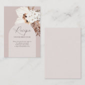 Boho Dried Leaves Recept Aanvraag Vrijgezellenfees Informatiekaartje (Voorkant / Achterkant)