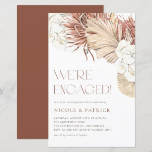 Boho Dried Palm Leaves Engagement Party