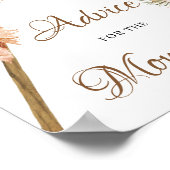 Boho Dried Palm Leaves Pampas Grass Advice Sign Poster (Hoek)