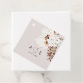 Boho Dried Palm Leaves Wedding Bedankjes Labels (In situ)