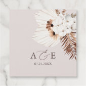 Boho Dried Palm Leaves Wedding Bedankjes Labels (Achterkant)