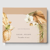 Boho Dried Palm Rust Floral Arch Wedding Bedankt F Gastenboek (Voorkant)