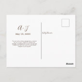 Boho Dried Pampas Grass Autumn sparen de Datum Briefkaart (Achterkant)