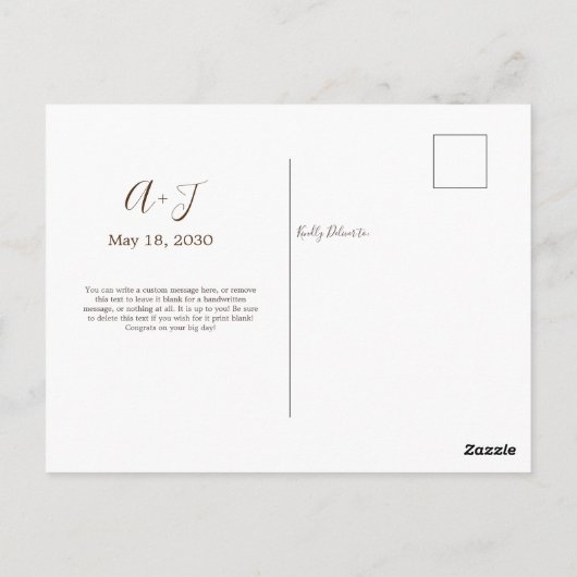 Boho Dried Pampas Grass Autumn sparen de Datum Briefkaart (Achterkant)