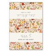 Boho Dried Rustic Floral Falls Wedding Place card Kaart (Voorkant)