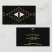 ** Boho Driehoeken Heilige Geometrie Alchemie Goud Visitekaartje (Voorkant / Achterkant)