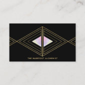 ** Boho Driehoeken Heilige Geometrie Alchemie Goud Visitekaartje (Voorkant)