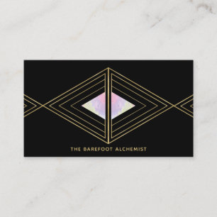 ** Boho Driehoeken Heilige Geometrie Alchemie Goud Visitekaartje