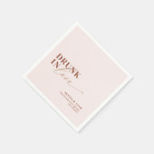 Boho Drink in Love Blush Terracotta Wedding Servet (Hoek)