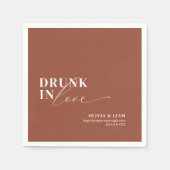 Boho Drink in Love Terracotta Rust Wedding Servet (Voorkant)