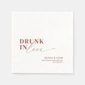 Boho Drink in Love White Terracotta Wedding Servet (Voorkant)