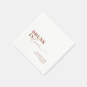 Boho Drink in Love White Terracotta Wedding Servet (Hoek)