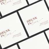 Boho Drink in Love White Terracotta Wedding Servet