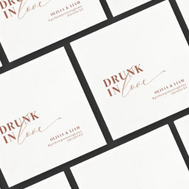 Boho Drink in Love White Terracotta Wedding Servet