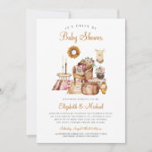 Boho Drive bij Terracotta Neutraal Baby shower Kaart (Voorkant)