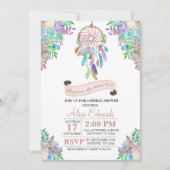 Boho Drocatcher Bridal Shower Uitnodiging (Voorkant)