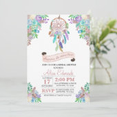 Boho Drocatcher Bridal Shower Uitnodiging (Staand voorkant)