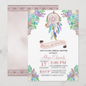 Boho Drocatcher Bridal Shower Uitnodiging (Voorkant / Achterkant)