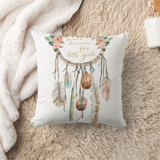 Boho Drocatcher Dank Heaven Little Girls Pillow Kussen (Deken)